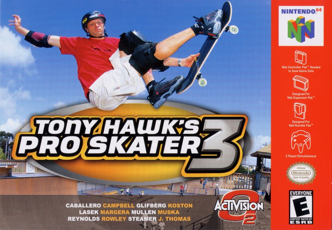 Front Cover for Tony Hawk's Pro Skater 3 (Nintendo 64)