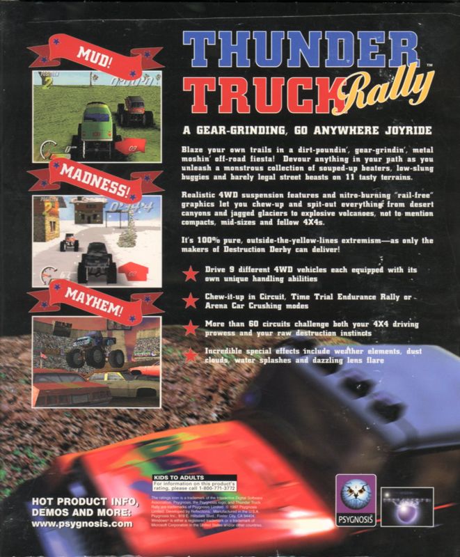 Back Cover for Thunder Truck Rally (Windows)