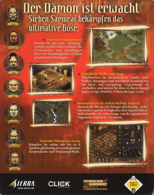 Back Cover for Throne of Darkness (Windows)