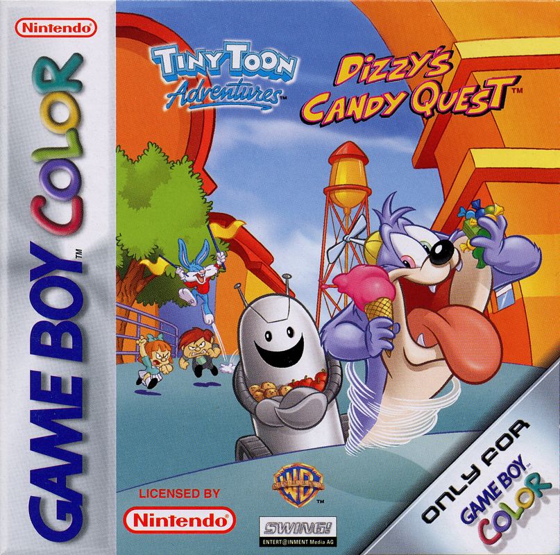 Front Cover for Tiny Toon Adventures: Dizzy's Candy Quest (Game Boy Color)