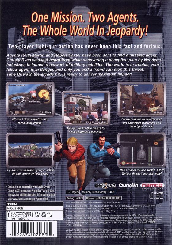 Time Crisis Ii Cover Or Packaging Material Mobygames