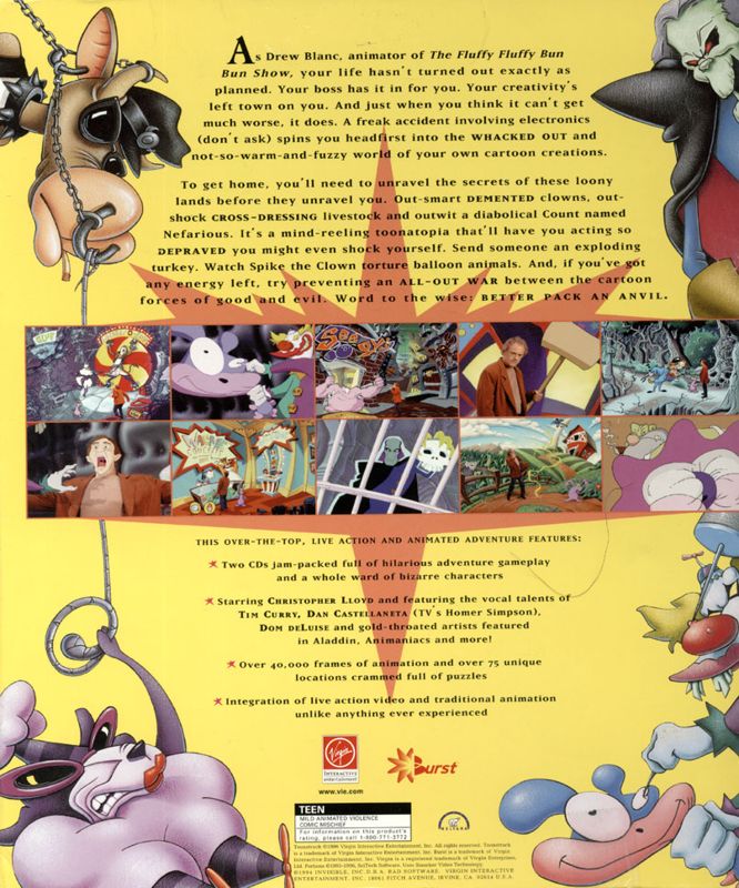 Back Cover for Toonstruck (DOS)