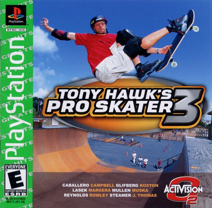 Front Cover for Tony Hawk's Pro Skater 3 (PlayStation) (Greatest Hits)