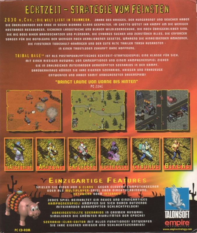 Back Cover for Tribal Rage (Windows)