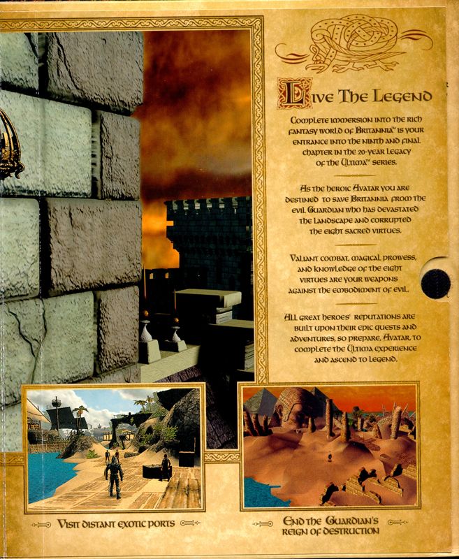 Inside Cover for Ultima IX: Ascension (Windows): Flap Page Four