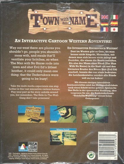 Back Cover for Town With No Name (DOS)