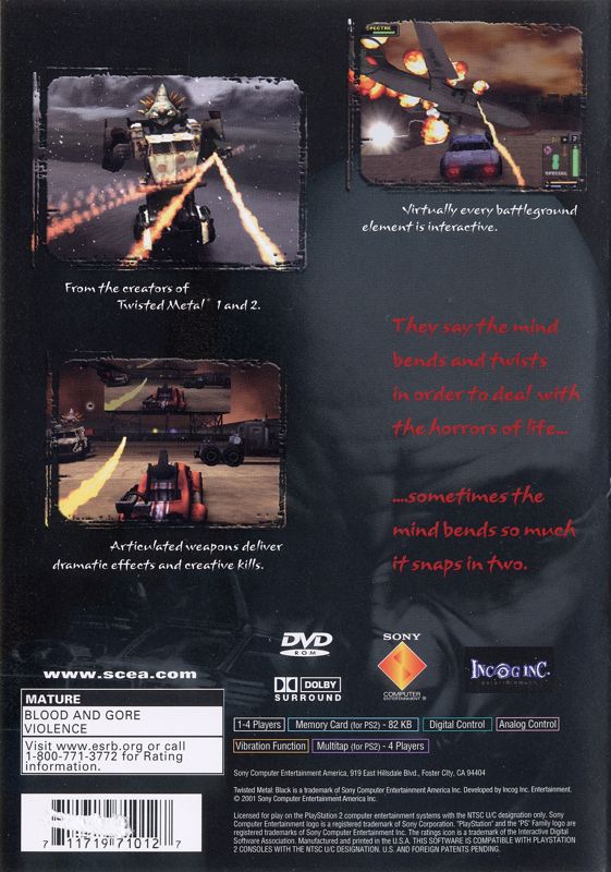 Twisted Metal 4 cover or packaging material - MobyGames