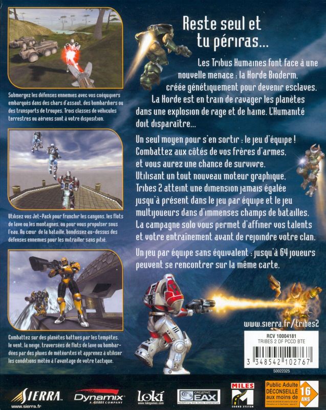 Back Cover for Tribes 2 (Windows)