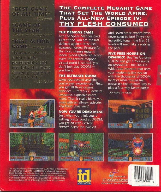 Back Cover for The Ultimate Doom (DOS)