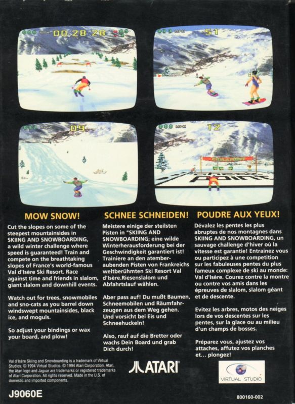 Back Cover for Val d'Isère Skiing and Snowboarding (Jaguar)