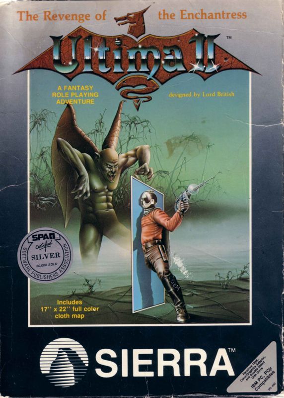 Front Cover for Ultima II: The Revenge of the Enchantress... (DOS) (1984 Release)
