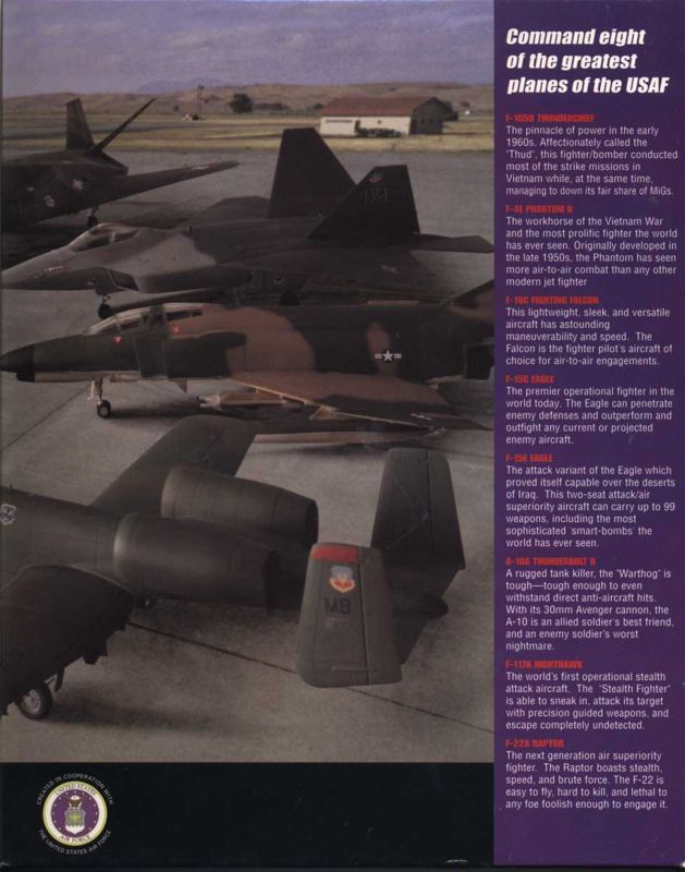 Inside Cover for Jane's Combat Simulations: USAF - United States Air Force (Windows): Right Flap