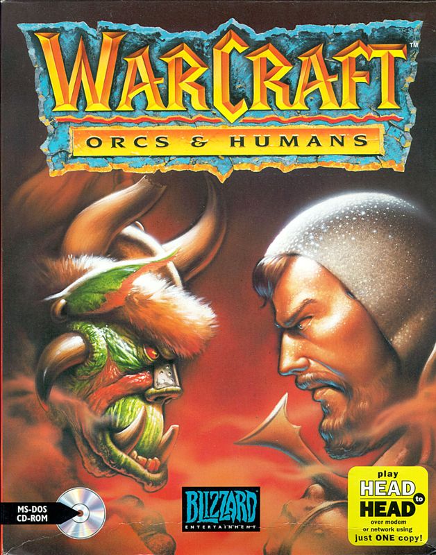 Front Cover for WarCraft: Orcs & Humans (DOS) (CD-ROM version)