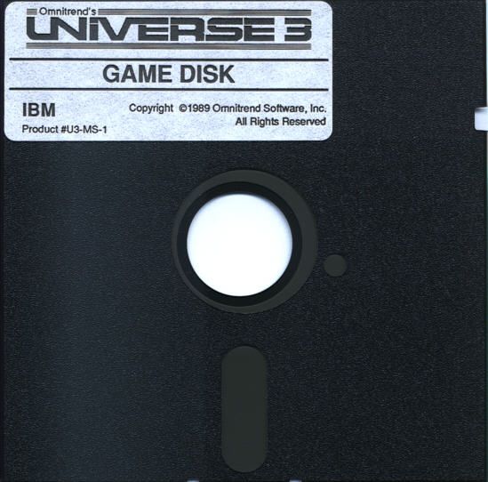 Media for Universe 3 (DOS): Disk 1/3