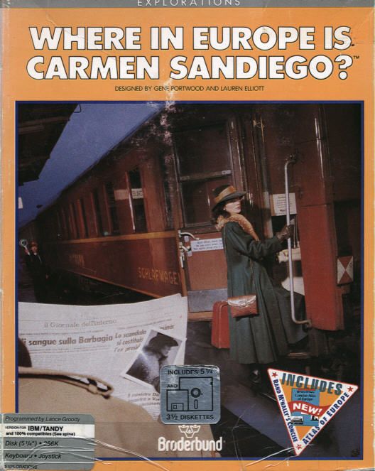 Front Cover for Where in Europe is Carmen Sandiego? (DOS)