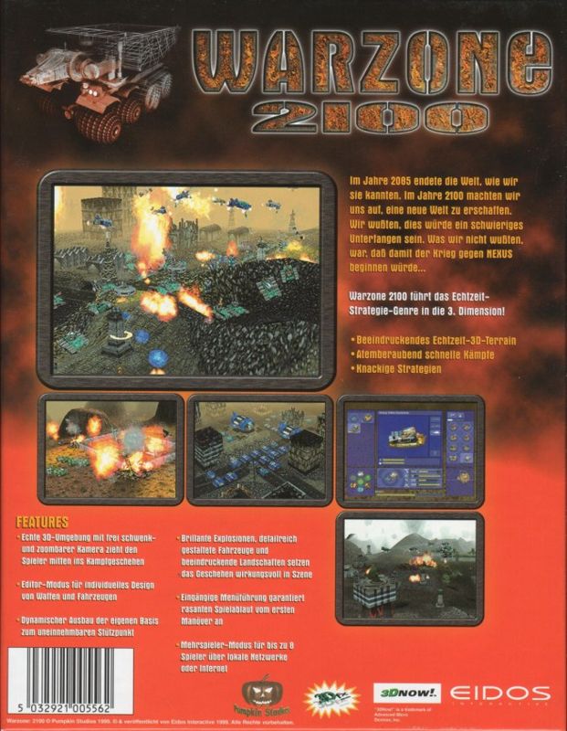 Back Cover for Warzone 2100 (Windows)