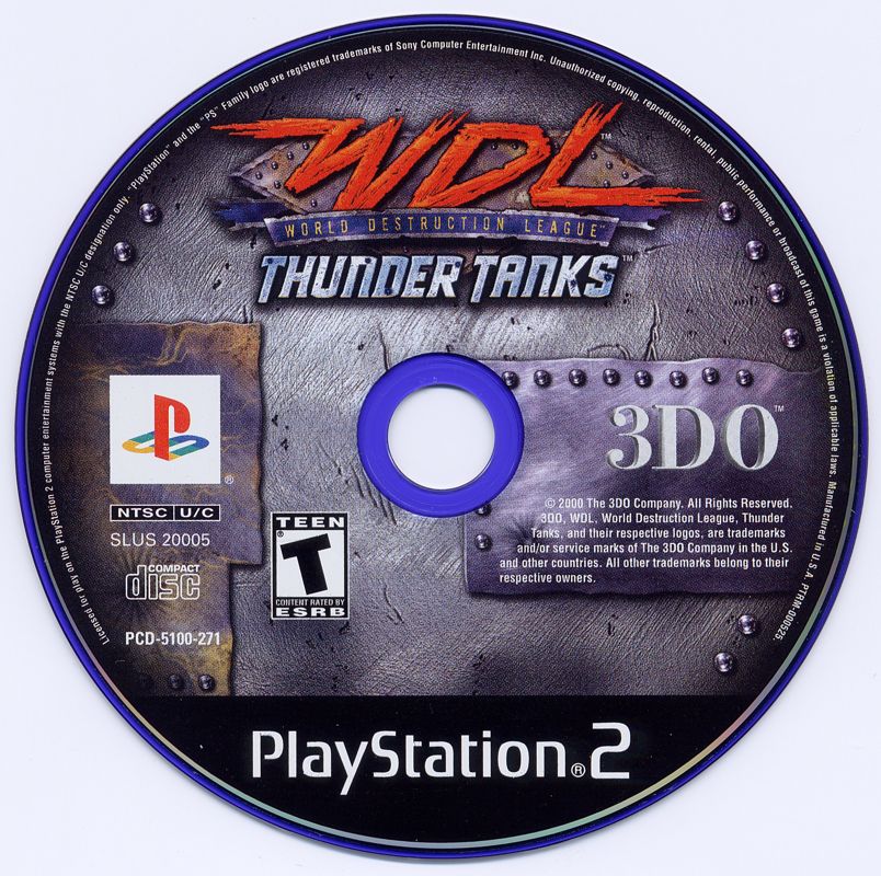 Media for World Destruction League: Thunder Tanks (PlayStation 2)