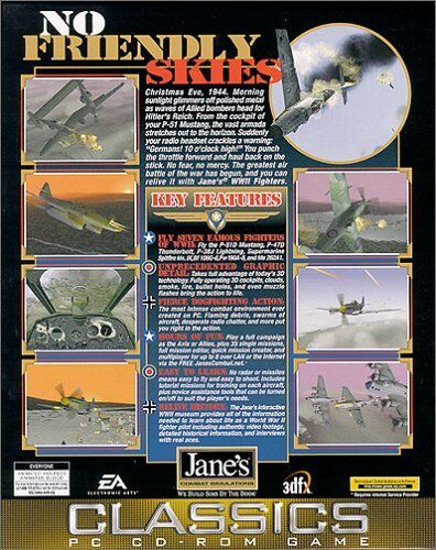 Back Cover for Jane's Combat Simulations: WWII Fighters (Windows) (EA CD-ROM Classics release)