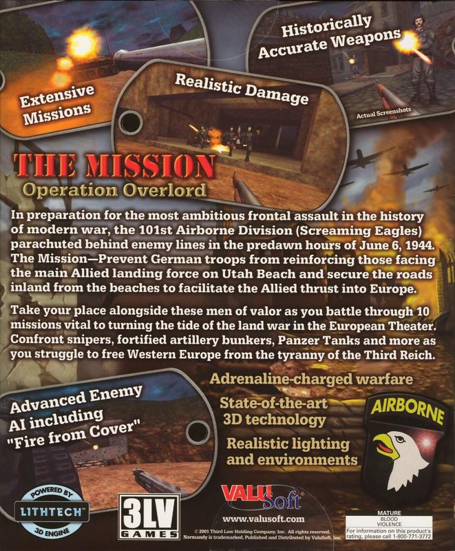 Back Cover for Elite Forces: WWII - Normandy (Windows)