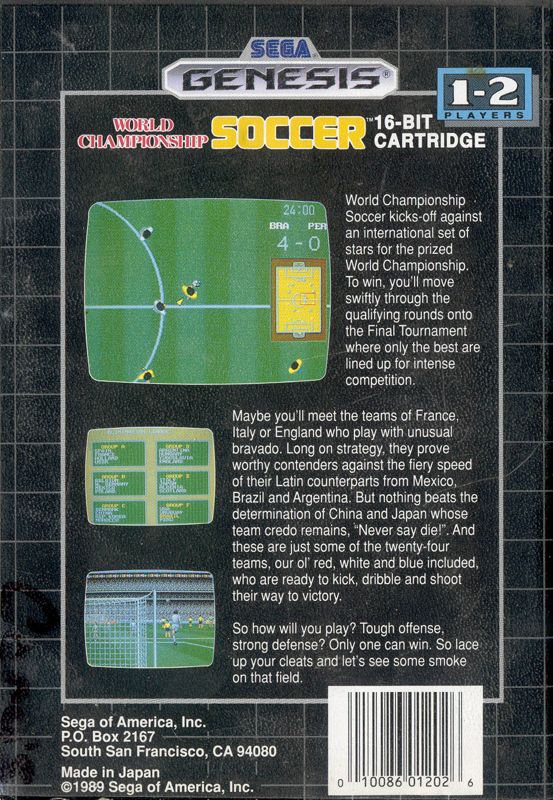 World Championship Soccer Sega Genesis