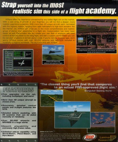 Back Cover for X-Plane 6 (Windows)