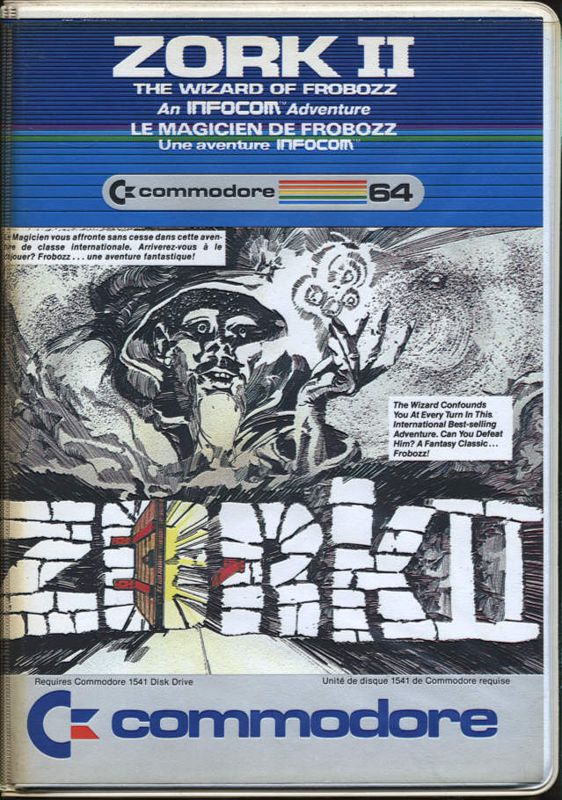Front Cover for Zork II: The Wizard of Frobozz (Commodore 64) (Canadian bilingual release)