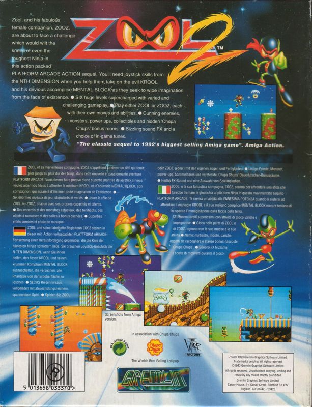 Zool 2 cover or packaging material - MobyGames