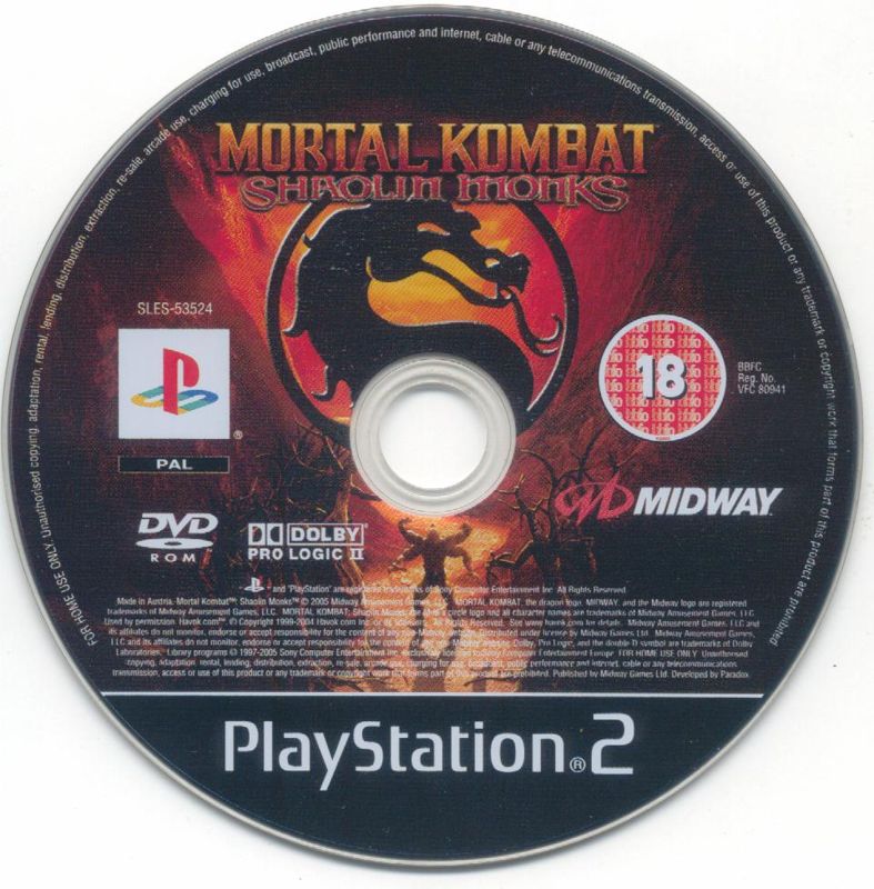 Media for Mortal Kombat: Shaolin Monks (PlayStation 2)