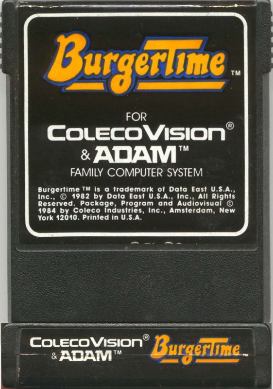 Media for BurgerTime (ColecoVision)