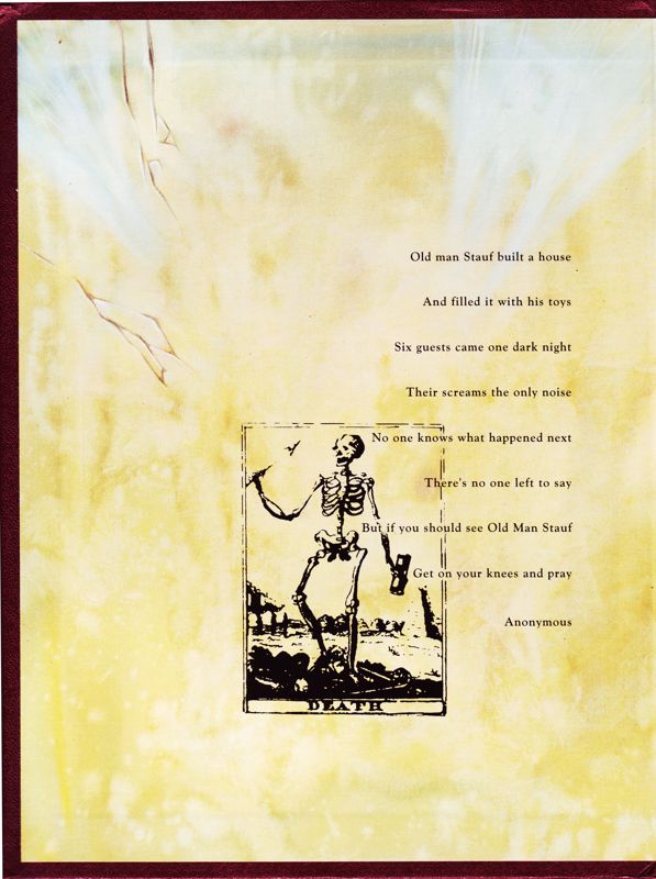Inside Cover for The 7th Guest (DOS): Left