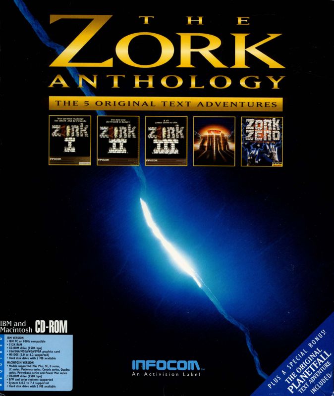 Front Cover for The Zork Anthology (DOS and Macintosh)