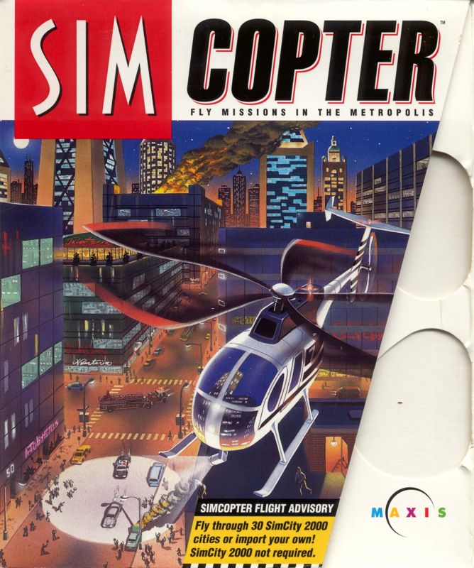 Front Cover for SimCopter (Windows) (Original release package contained sunglasses)