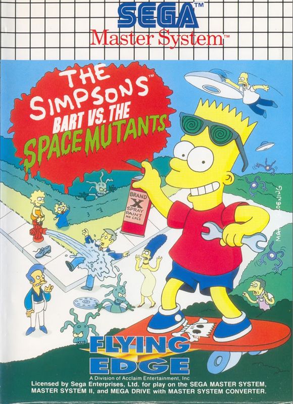 Front Cover for The Simpsons: Bart vs. the Space Mutants (SEGA Master System)