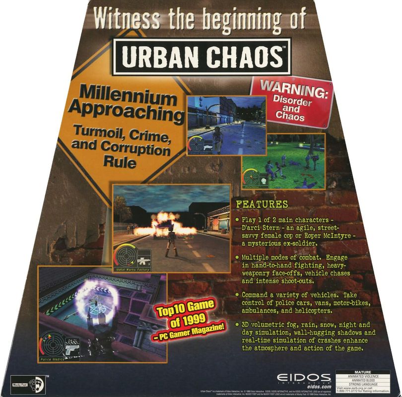 Back Cover for Urban Chaos (Windows)