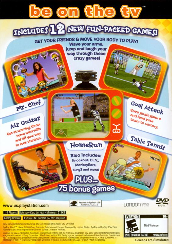 EyeToy: Play 2 cover or packaging material - MobyGames