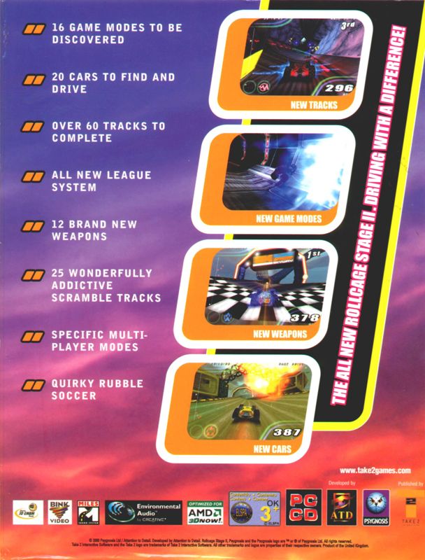 Back Cover for Rollcage Stage II (Windows)