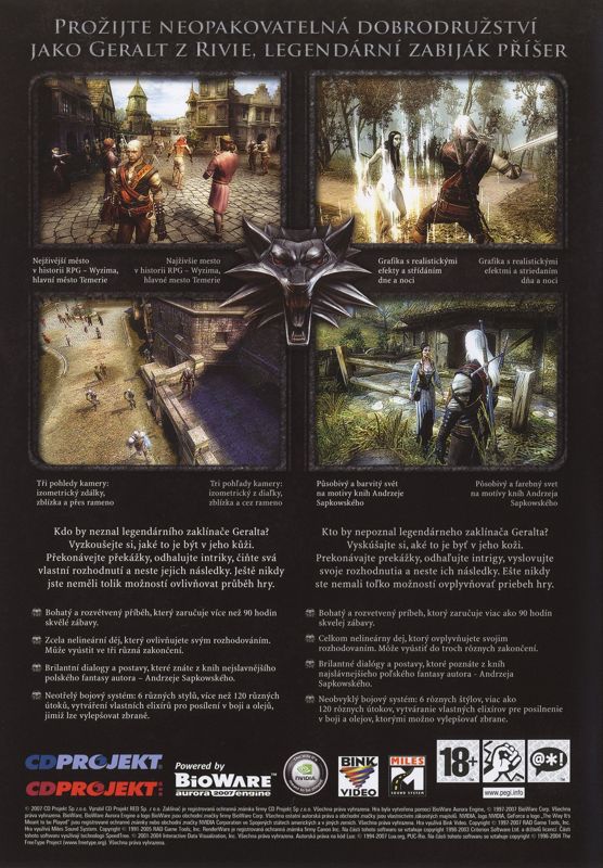 Back Cover for The Witcher (Windows)