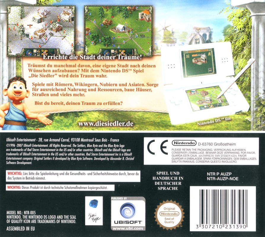 Back Cover for The Settlers (Nintendo DS)