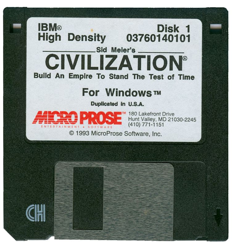 Media for Sid Meier's Civilization (Windows 16-bit): Disk 1/4