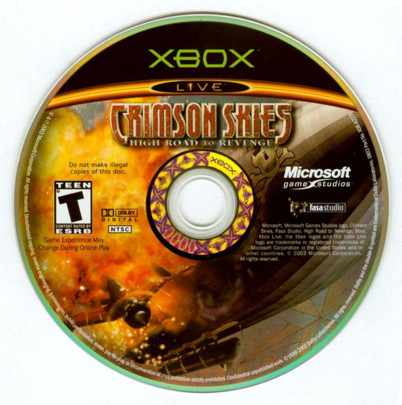 Media for Crimson Skies: High Road to Revenge (Xbox)
