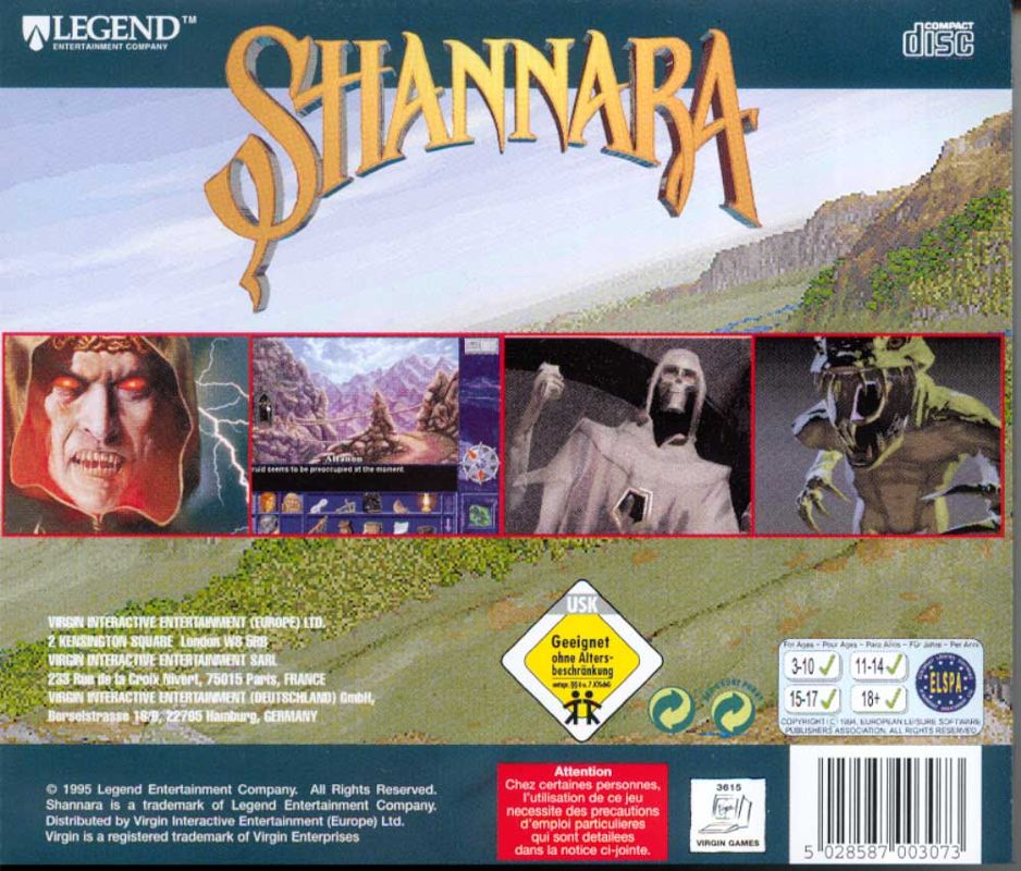 Other for Shannara (DOS): Jewel Case - Back