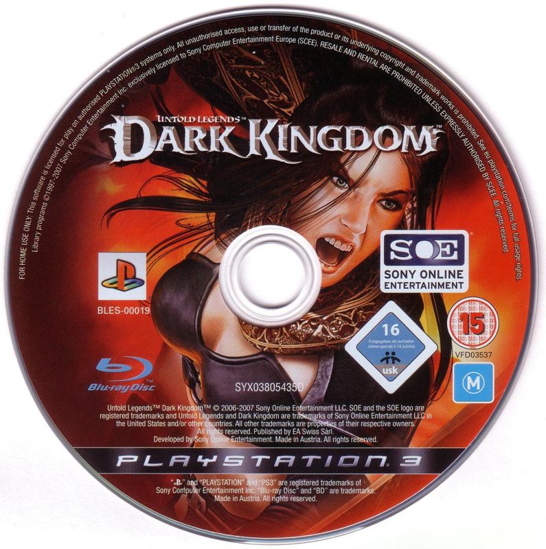 Media for Untold Legends: Dark Kingdom (PlayStation 3)