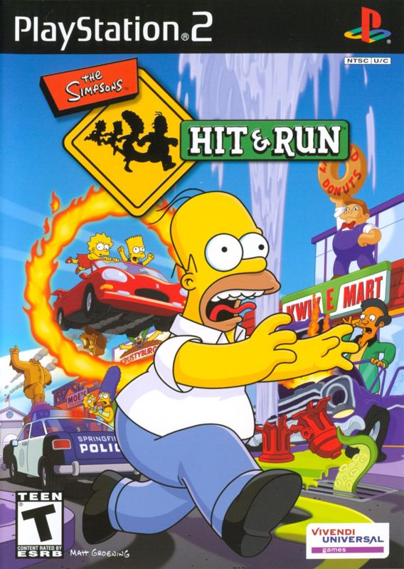 Front Cover for The Simpsons: Hit & Run (PlayStation 2)