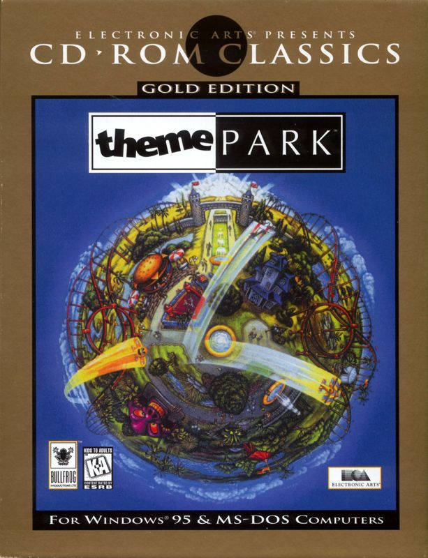 Front Cover for Theme Park (DOS) (Electronic Arts CD-ROM Classics - Gold Edition release)