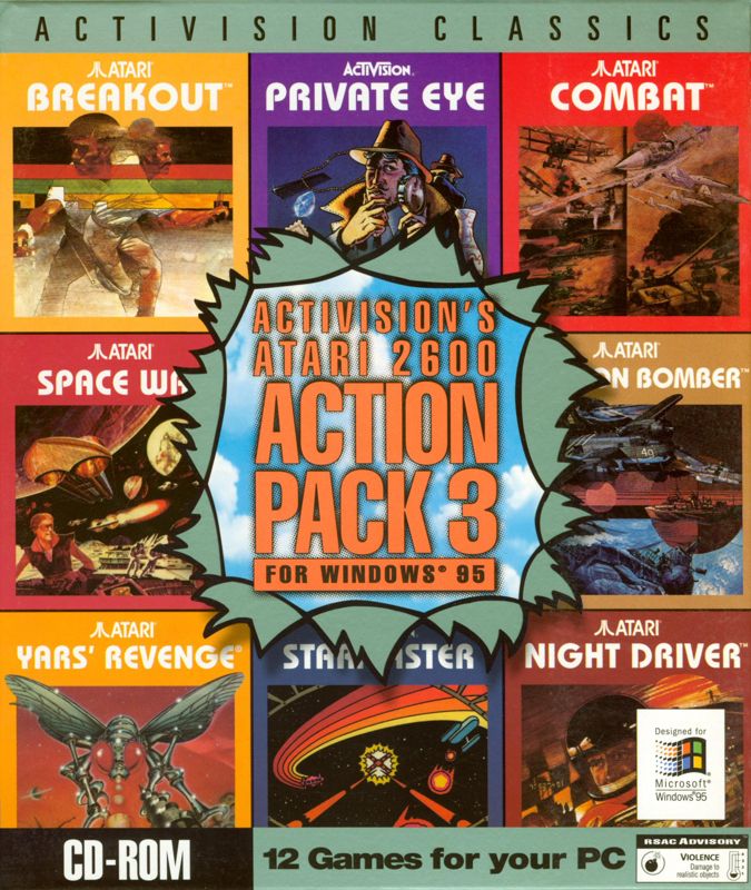 Front Cover for Activision's Atari 2600 Action Pack 3 (Windows)
