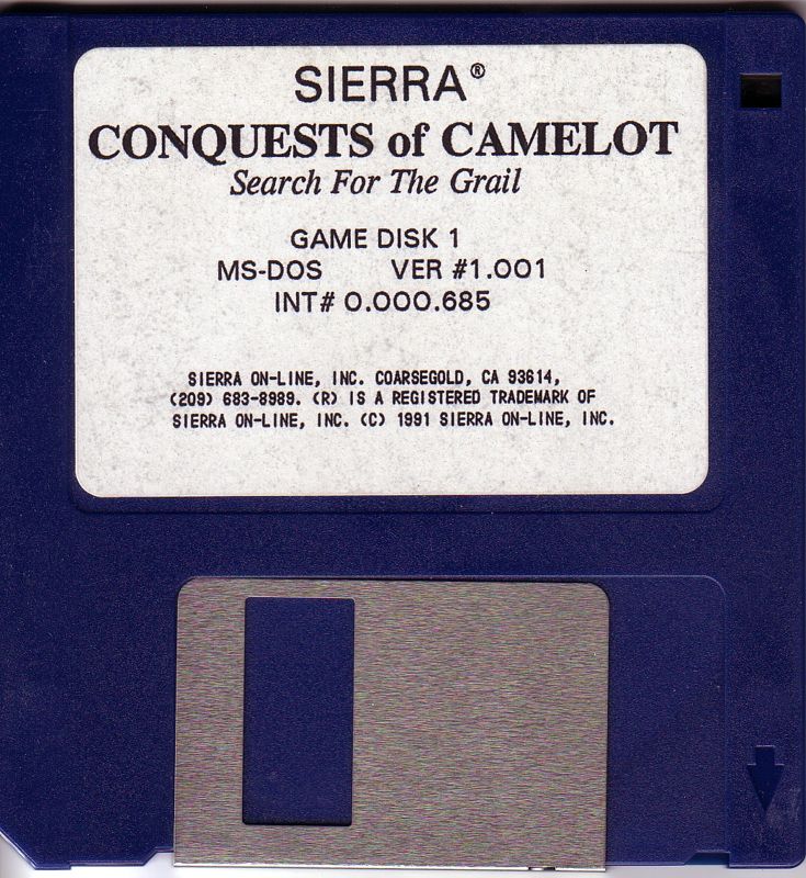 Media for Conquests of Camelot: The Search for the Grail (DOS) (3.5" re-release)