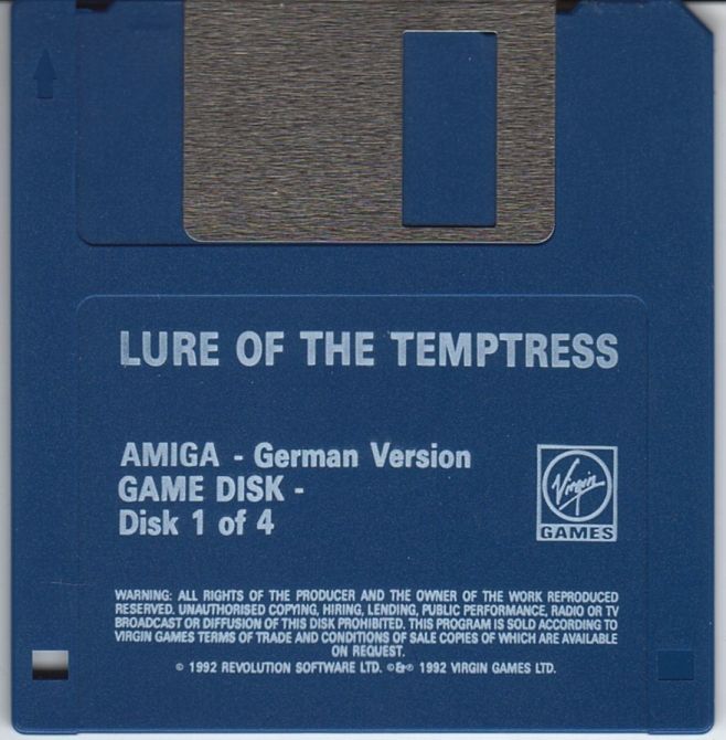 Media for Lure of the Temptress (Amiga): Disk 1/4