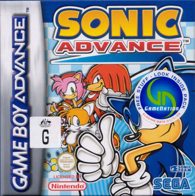 Front Cover for Sonic Advance (Game Boy Advance)