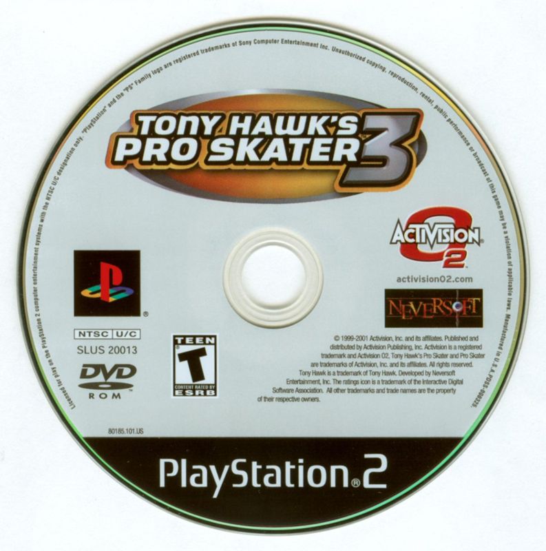 Media for Tony Hawk's Pro Skater 3 (PlayStation 2)