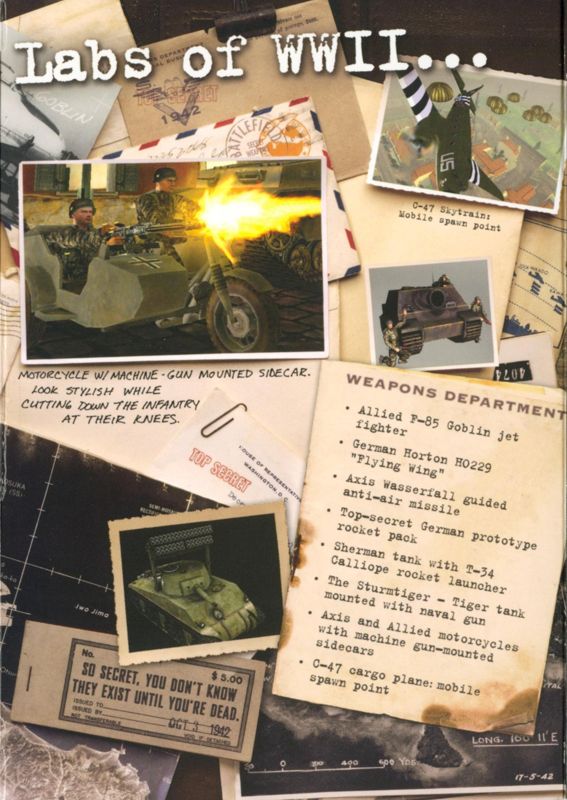 Inside Cover for Battlefield 1942: Secret Weapons of WWII (Windows): Right Flap